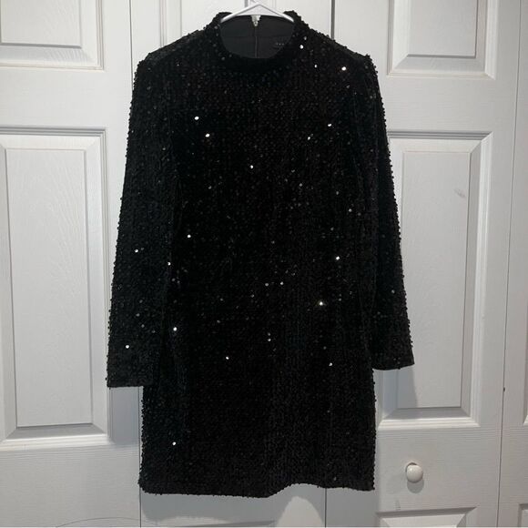 Sanctuary Sparkling Black Mini Dress - Picture 7 of 10